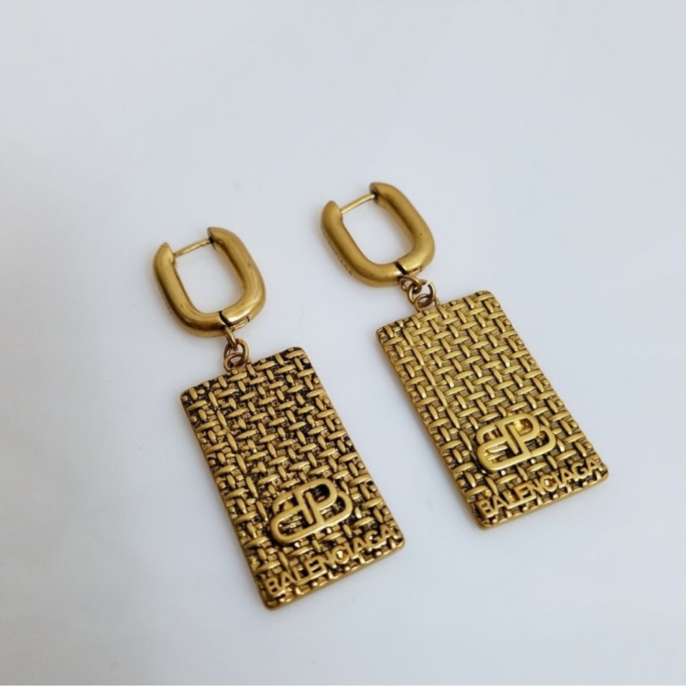 Balenciaga Logo Earrings